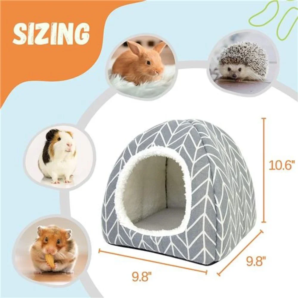 Guinea Pig Hideout Hamster Bed Rabbit House Cave Accessories Cozy Hide-Out